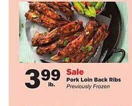 Stater Bros Pork loin back ribs offer