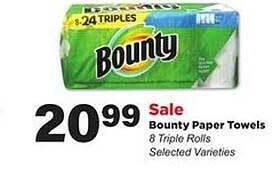 Stater Bros Bounty paper towels offer