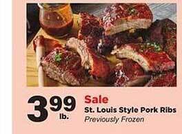 Stater Bros St louis style pork ribs offer