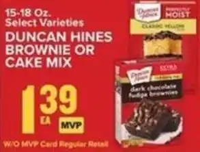 Food Lion Duncan Hines Brownie or Cake Mix 15-18 oz. offer