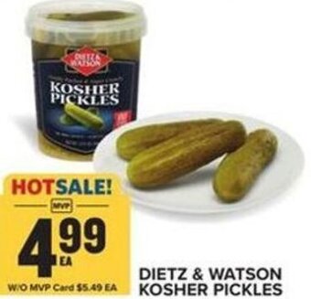 Food Lion Dietz & Watson Kosher Pickles offer