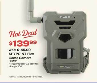 Academy Spypoint flex game camera offer