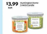 Aldi Huntington home 3-wick candle offer