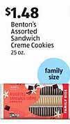 Aldi Benton's assorted sandwich creme cookies offer
