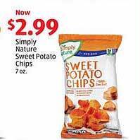 Aldi Simply nature sweet potato chips offer