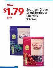 Aldi Southern grove dried berries or cherries offer