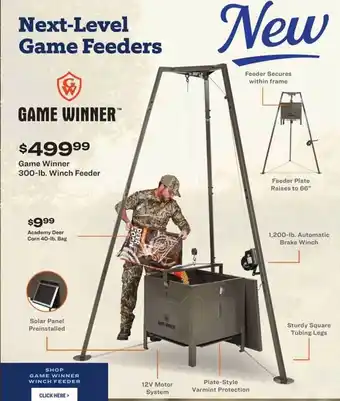Academy Game winner 300-lb winch feeder offer