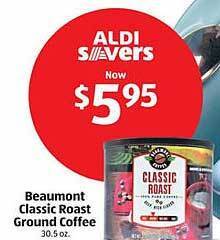 Aldi Beaumont classic roast ground coffee offer