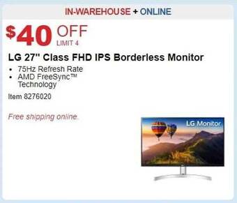 Costco Lg 27 offer