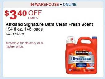 Costco Kirkland signature ultra clean fresh scent offer
