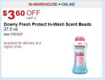 Costco Downy fresh protect in-wash scent beads offer