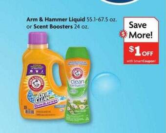 Family Dollar Arm & hammer liquid or scent boosters offer