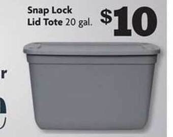 Family Dollar Snap lock lid tote offer