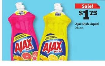 Family Dollar Ajax dish liquid offer