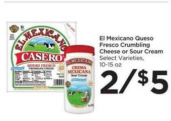 Food 4 Less El mexicano queso fresco crumbling cheese or sour cream offer