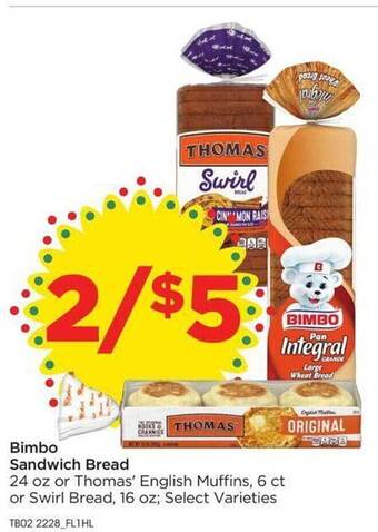 Food 4 Less Bimbo sandwich bread offer