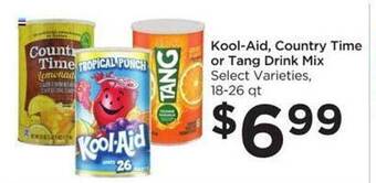 Food 4 Less Kool-aid, country time or tang drink mix offer