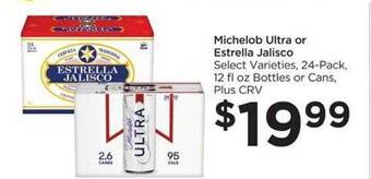 Food 4 Less Michelob ultra or estrella jalisco offer