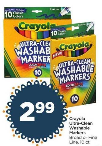 Food 4 Less Crayola ultra-clean washable markers offer