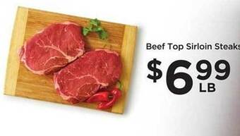 Foods Co Beef top sirloin steaks offer