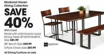 Fred Meyer Modavari haven dining collection offer