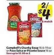 Harveys Supermarkets Campbell's chunky soup or pace salsa picante sauce offer