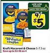 Harveys Supermarkets Kraft macaroni & cheese offer