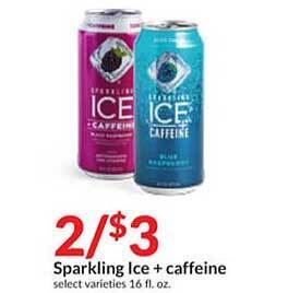 Hy-Vee Sparkling ice + caffeine offer