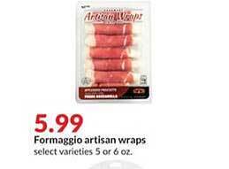 Hy-Vee Formaggio artisan wraps offer