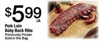 Jons International Pork loin baby back ribs offer