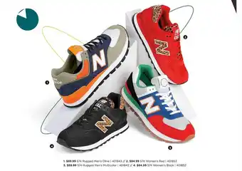 Journeys New balance 574 rugged men's olive, multicolor or women's red or black offer