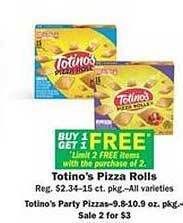 Schnucks Totino's pizza rolls offer