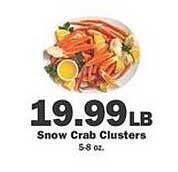 Schnucks Snow crab clusters offer