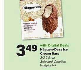 Stater Bros Häagen-dazs ice cream bars offer