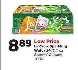 Stater Bros La croix sparkling water offer
