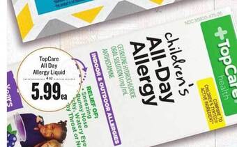 Lowes Foods Topcare all day allergy liquid offer