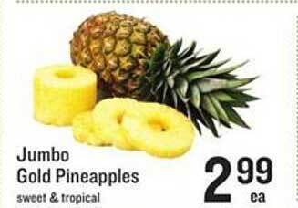 Lowes Foods Jumbo gold pineapples offer