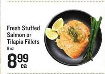Lowes Foods Fresh stuffed salmon or tilapia fillets offer