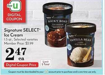 Pavilions Signature select ice cream offer