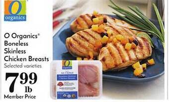 Pavilions O organics boneless skinless chicken breasts offer