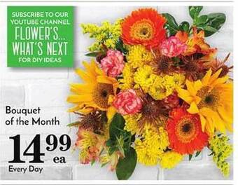 Pavilions Bouquet of the month offer