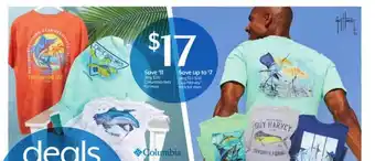 Bealls Columbia tees for men or guy harvey® tees for men offer