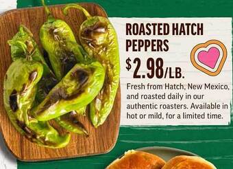 Central Market Roasted hatch peppers offer