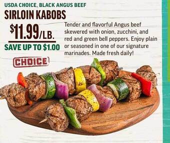Central Market Sirloin kabobs offer