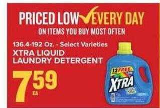 Food Lion Xtra liquid laundry detergent offer