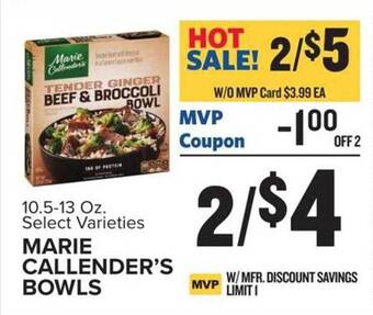Food Lion Marie callender's bowls offer