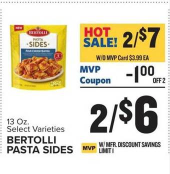 Food Lion Bertolli pasta sides offer