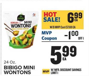Food Lion Bibigo mini wontons offer