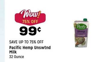 Grocery Outlet Pacific hemp unswtnd milk offer