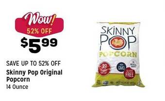 Grocery Outlet Skinny pop original popcorn offer